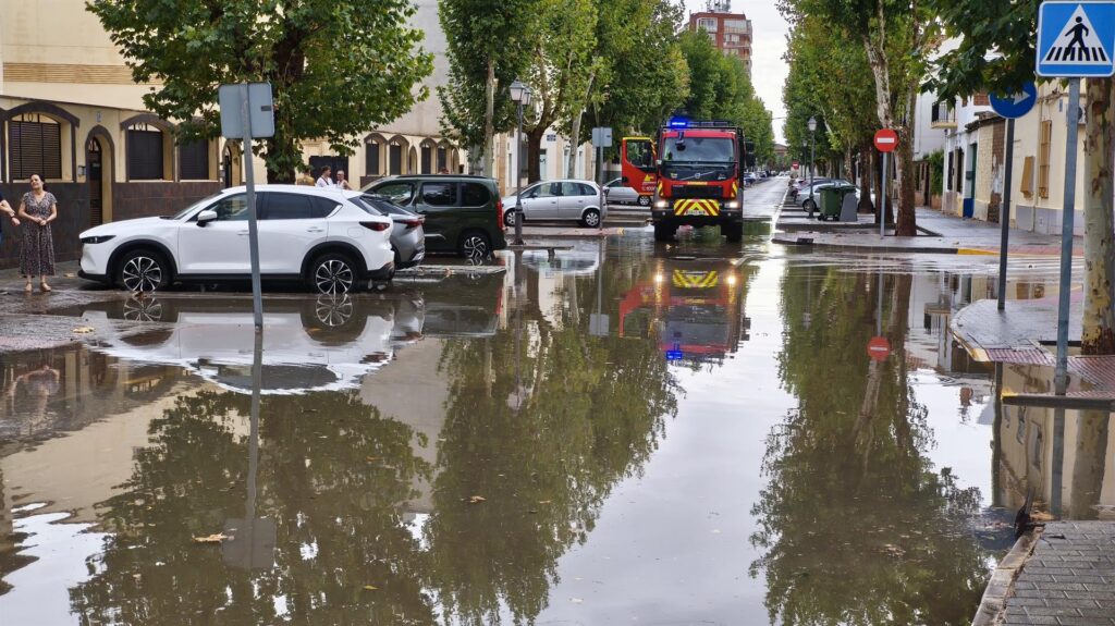 Daños de la tormenta caída en Manzanares.
