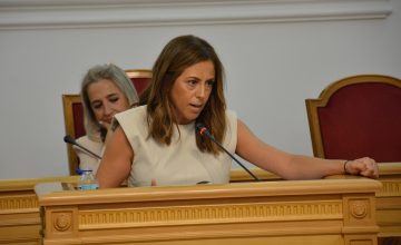 Noelia de la Cruz durante su intervención en el Debate del Estado del Municipio. - PSOE TOLEDO