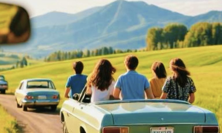 Ilustración de gente joven de viaje